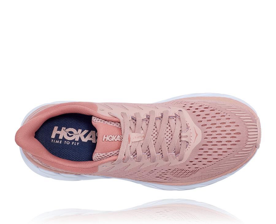 Zapatillas Running Hoka One One Mujer - Clifton 7 - Rosas - KVX897462